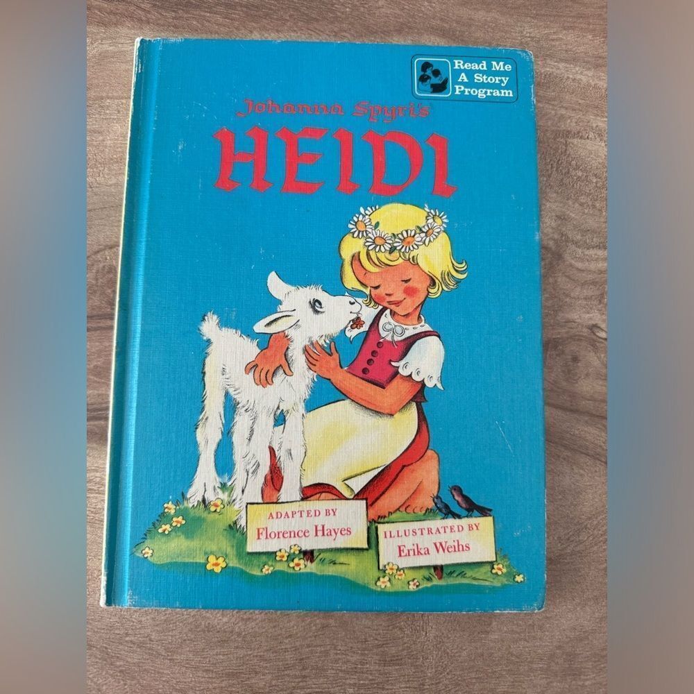 Vintage 60's Heidi and Babar Hardcover Book, Children's Books Dandelion Library
